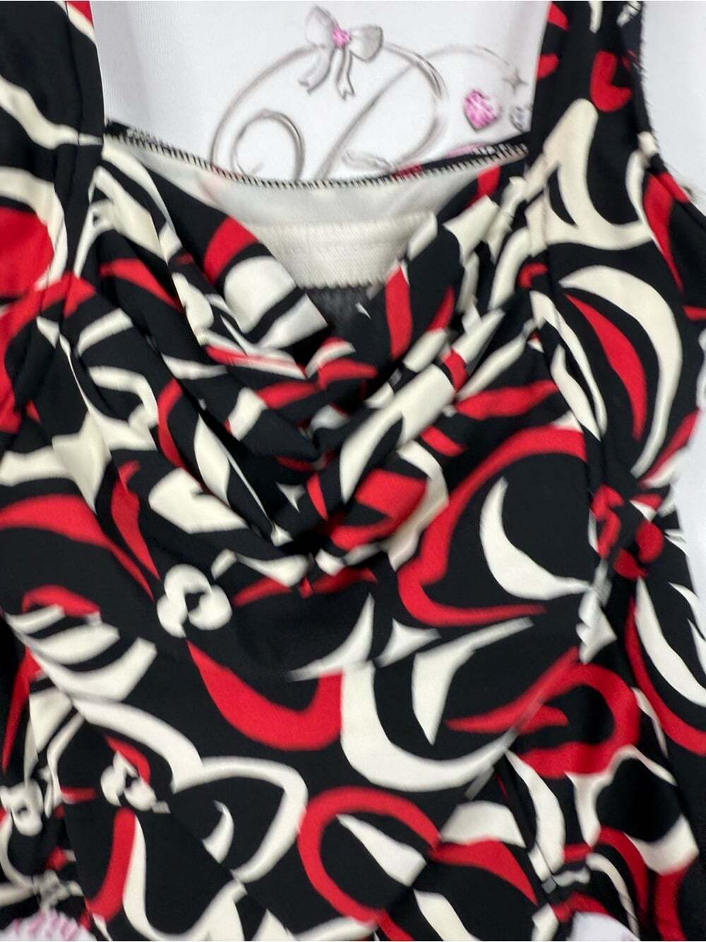 Caribbean Joe tankini pool Black, Red & Cream Twist-Front Tank Top - Picture 6 of 11